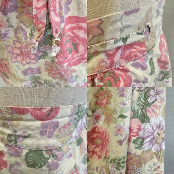 Vintage 70s Skirting the Issue floral wrap skirt one size adjustable knee length - Picture 14 of 16